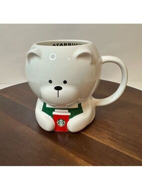 Starbucks 2025 Holiday White Bearista Bear Mug | BNWT | Ceramic Collectible